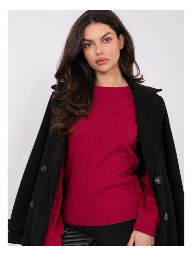 Бордо блуза с дълъг ръкав