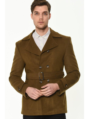 K7539 DEWBERRY SLIM-FIT MEN'S COAT-CAMEL-1