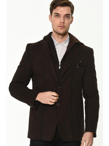 K7534 DEWBERRY MEN'S COAT-BROWN 1
