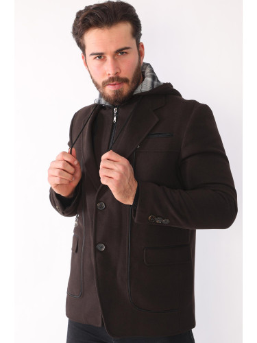 K7533 DEWBERRY MEN'S COAT-BROWN 1