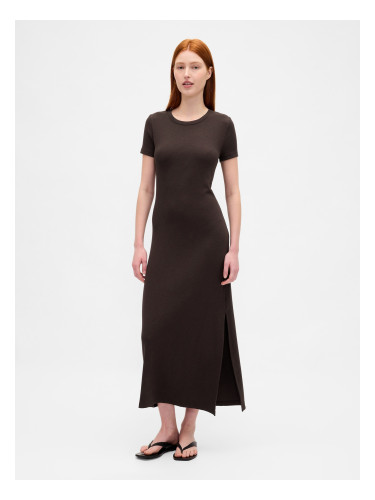 Дълга рокля GAP с оребрена принтирана материя