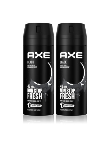 Axe Black Frozen Pear & Cedarwood дезодорант и спрей за тяло изгодна опаковка 2 x 150 ml