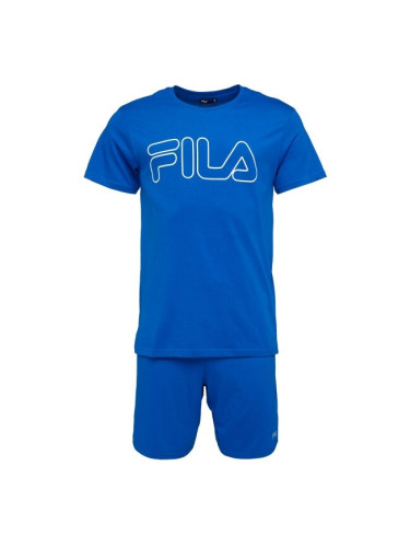 Fila SET SHORT SLEEVES T-SHIRT AND SHORT PANTS IN JERSEY Мъжка пижама, синьо, размер