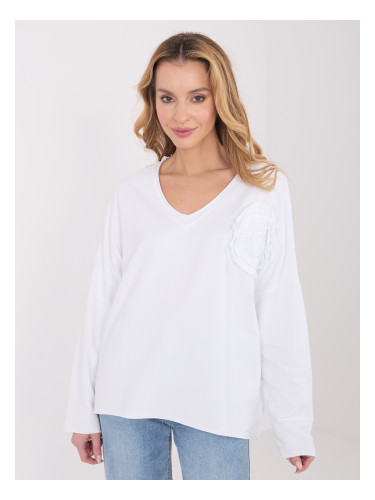 Бяла блуза с дълъг ръкав