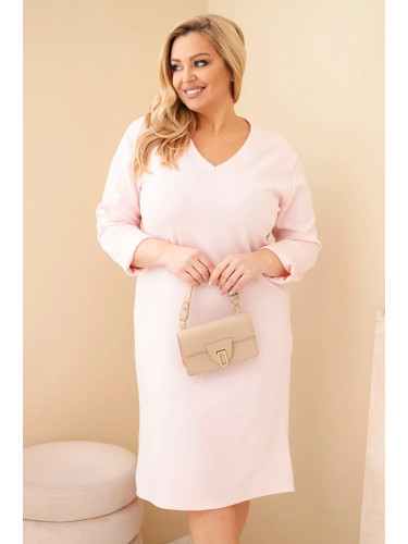 Рокля с V-образно деколте Kesi в големи размери