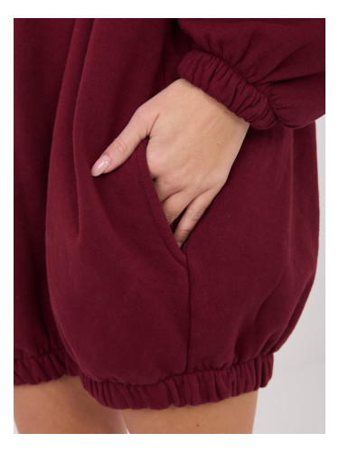 Бордо суичър с качулка