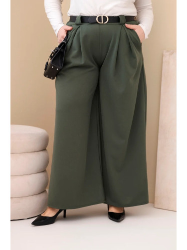 Дамски панталон Kesi Plus Size с колан