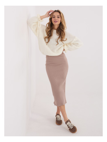 Миди пола в тъмнобежово