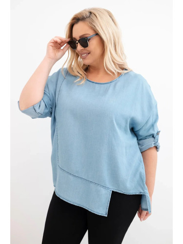 Топ от лиосел с големи размери и асиметрична долна част