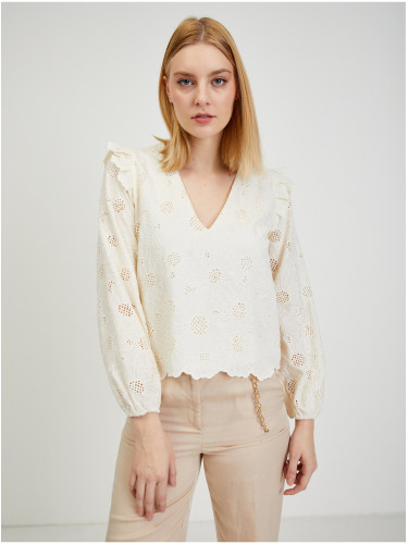 Beige Women's Patterned Blouse ORSAY - Ladies