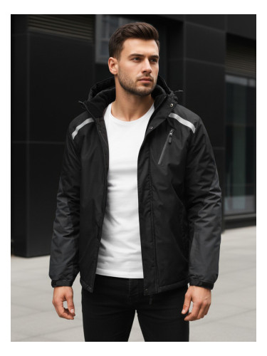 Мъжко черно зимно яке