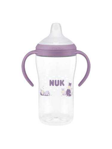 NUK Perfect Match Hippo бебешко шише за самостоятелно пиене с контрол на температурата 6m+ 260 мл.