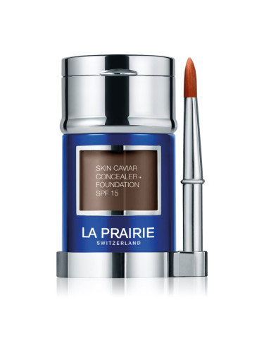 La Prairie Skin Caviar Concealer Foundation грим и коректор SPF 15 цвят W-80 Warm Chestnut 30 мл.