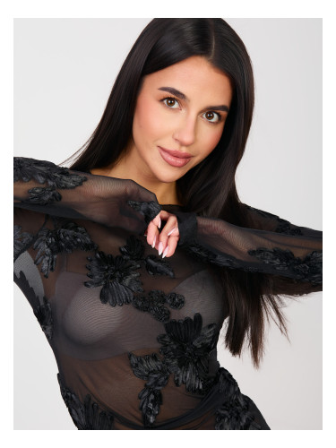 Черно дантелено боди