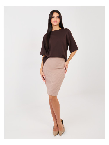 Пола тип „калъф“ в тъмнобежово