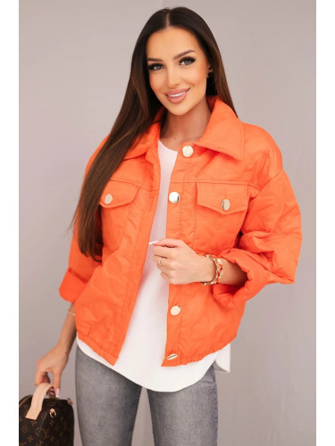 Дамско ватирано яке с флорален мотив