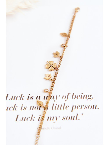 Гривна Glam Chic с детелина и листа