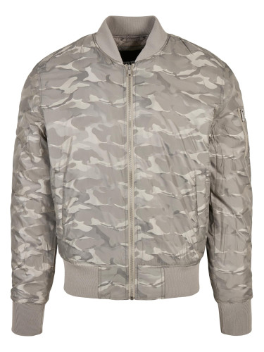 Тонално камуфлажно бомбър яке в цвят камък