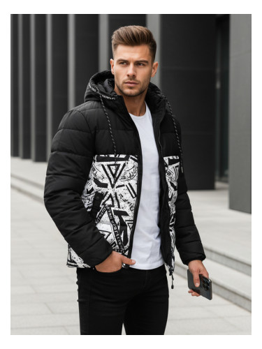 Мъжко зимно яке с качулка