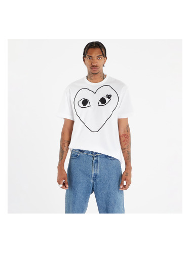 Тениска Comme des Garçons PLAY Heart Logo Short Sleeve Tee UNISEX White L