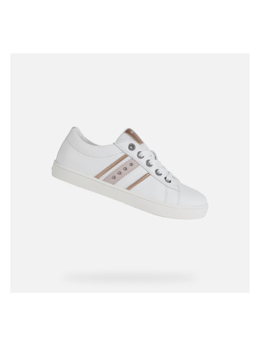 Бели кецове за момичета Geox Kathe