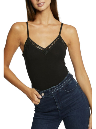 Черен топ без презрамки Morgan De Toi