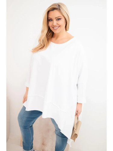 Туника с големи размери и асиметричен подгъв