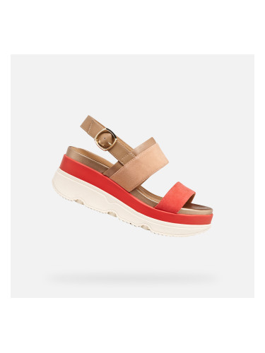 Червени дамски сандали Geox Gardenia