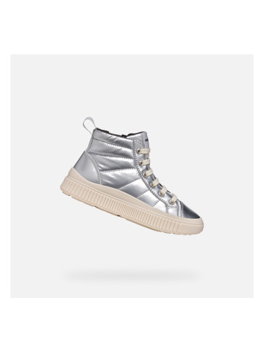 Сребърни момичешки маратонки Geox Laquinny