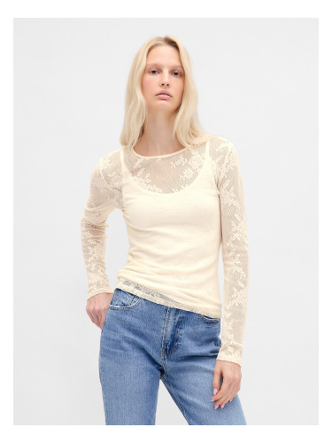 Дамски прозрачен дантелен топ