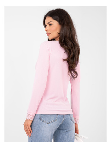 Розова блуза с дълъг ръкав