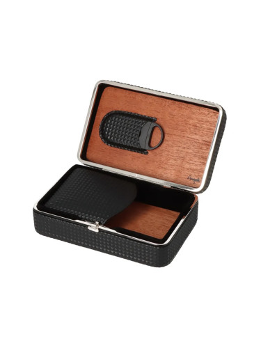 Компактен хумидор Angelo - Diamond, с резачка, подходящ за пътуване