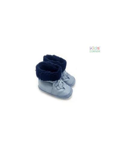 Бебешки ботушки с каракул LightBlue Winter