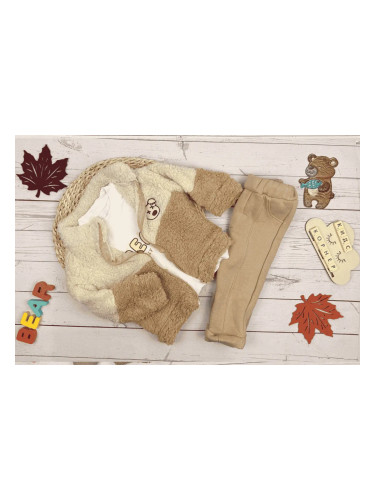 Бебешки комплект от три части Super Bear беж