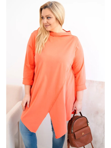 Дамска асиметрична блуза с големи размери