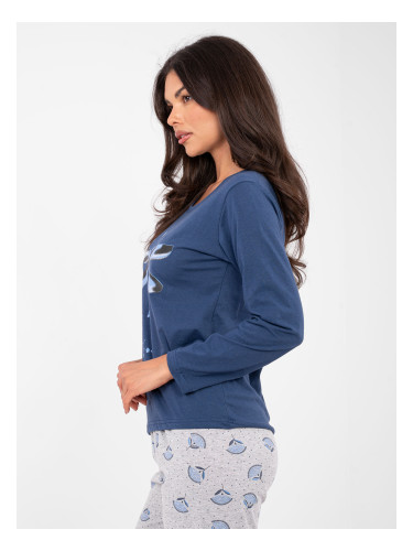 Дамска пижама, тъмносиня