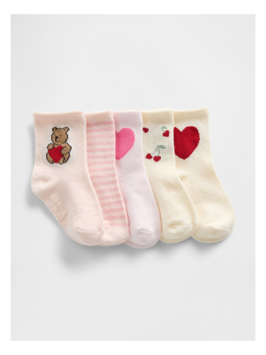 Детски чорапи GAP, 5 чифта - за момичета