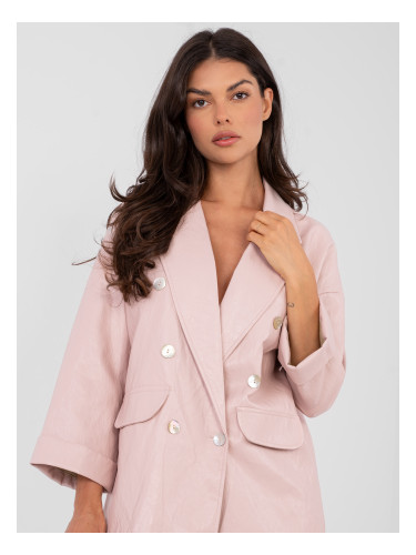 Светлорозов блейзър с копчета