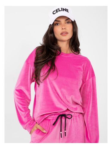 Комплект от розов велур