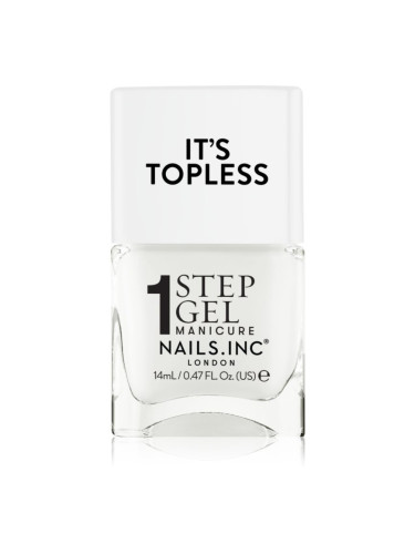 Nails Inc. It’s Topless гел лак за нокти за дълготраен ефект цвят Emma 14 мл.