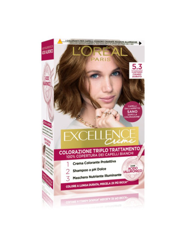 L’Oréal Paris Excellence Creme боя за коса цвят 5.3 Castano Chiaro Dorato 1 бр.