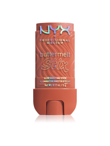 NYX Professional Makeup Buttermelt Glow Stix озаряващ стик цвят 07 That's On Melt 5 гр.