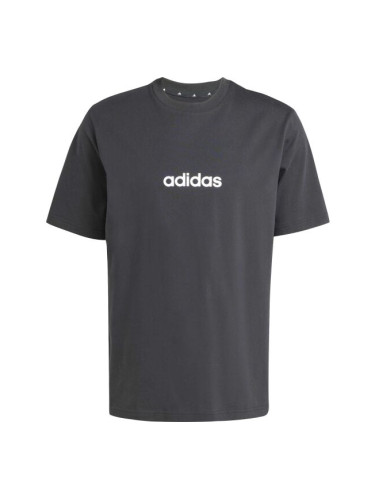 adidas ESSENTIALS LINEAR SINGLE JERSEY Мъжка тениска, черно, размер