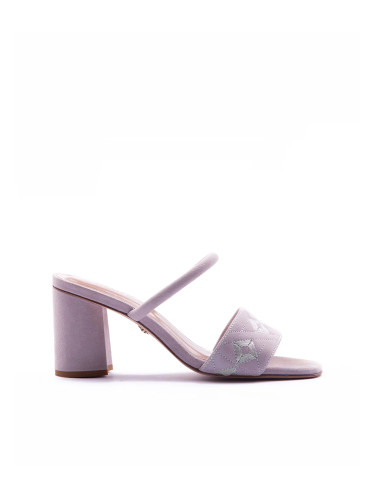 Обувки QUILTED DIAMOND MULE 75 GHOST WHITE