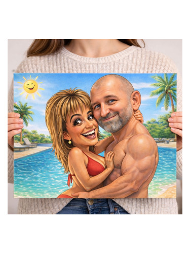 AI карикатура по снимка – картина от канава