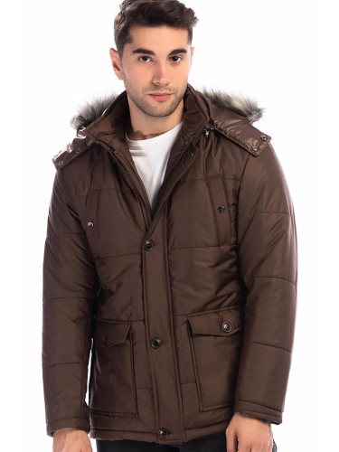 Мъжко зимно яке, кафяво