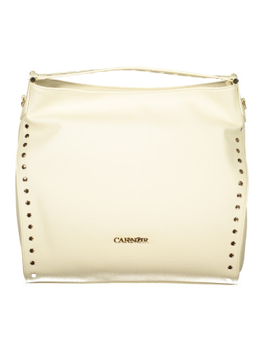 Кремава чанта с нитове