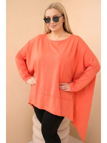 Туника с големи размери и асиметричен подгъв