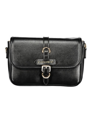 Черна кожена чанта през рамо