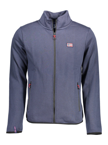 Мъжки син суитшърт с цип